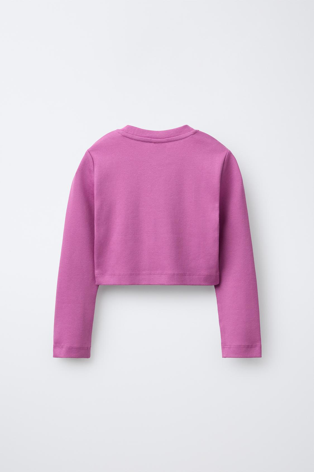 ZARA БАЗОВАЯ УКОРОЧЕННАЯ ФУТБОЛКА, РОЗОВЫЙ