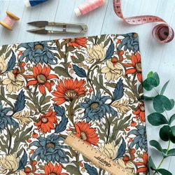 Ткань премиум шелк искусственный Армани сказочная цветочная мелодия