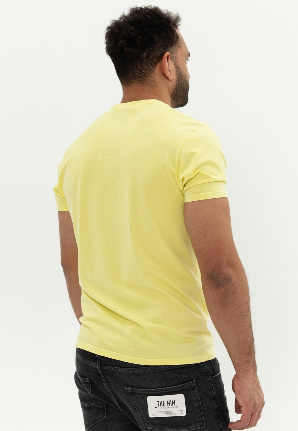 Футболка Bowery NYC однотонная с карманом Slub Limelight