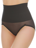 Корсетные трусы с широким эластичным поясом (Размер: XL) (Цвет: черный)