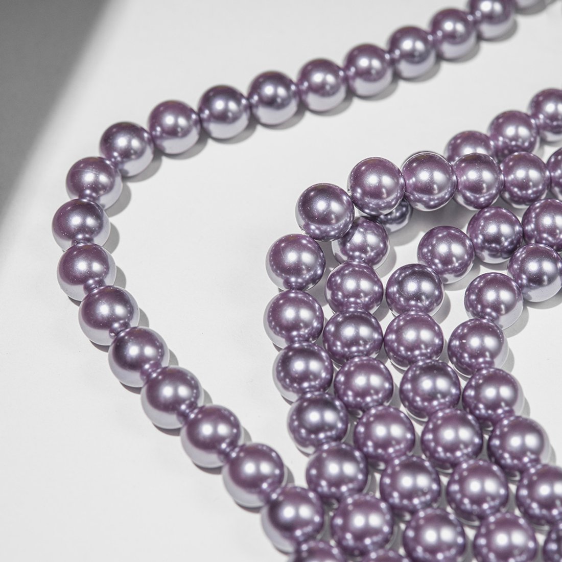 Хрустальный жемчуг, оттенок "PurpleAsh", шар 10мм, улучшенное покрытие