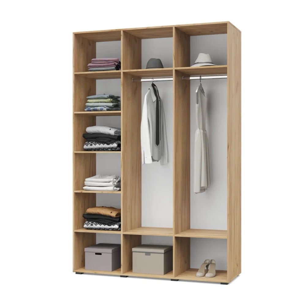 Шкаф трехстворчатый Стоун С31 (2 штанги) ЛДСП, МОДЕРИУМ, г. Ижевск