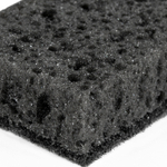 Губки для посуды SQUARE BLACK 98х66х30 мм комплект 10 шт. КРУПНОПОРИСТЫЙ поролон/абразив LAIMA (8 штук в упаковке)
