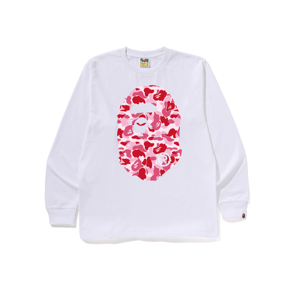 A Bathing Ape Abc Camo Big Ape Head L S Tee