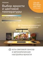 Светильник FRIENDME настольный на струбцине светодиодный No. 3 черный с тройным источником света. Яркость - 1300 lum. 24W.