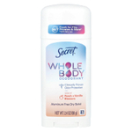 Secret, Дезодорант для всего тела, сухое вещество без алюминия, персик и цветы ванили, 68 г (2,4 унции)