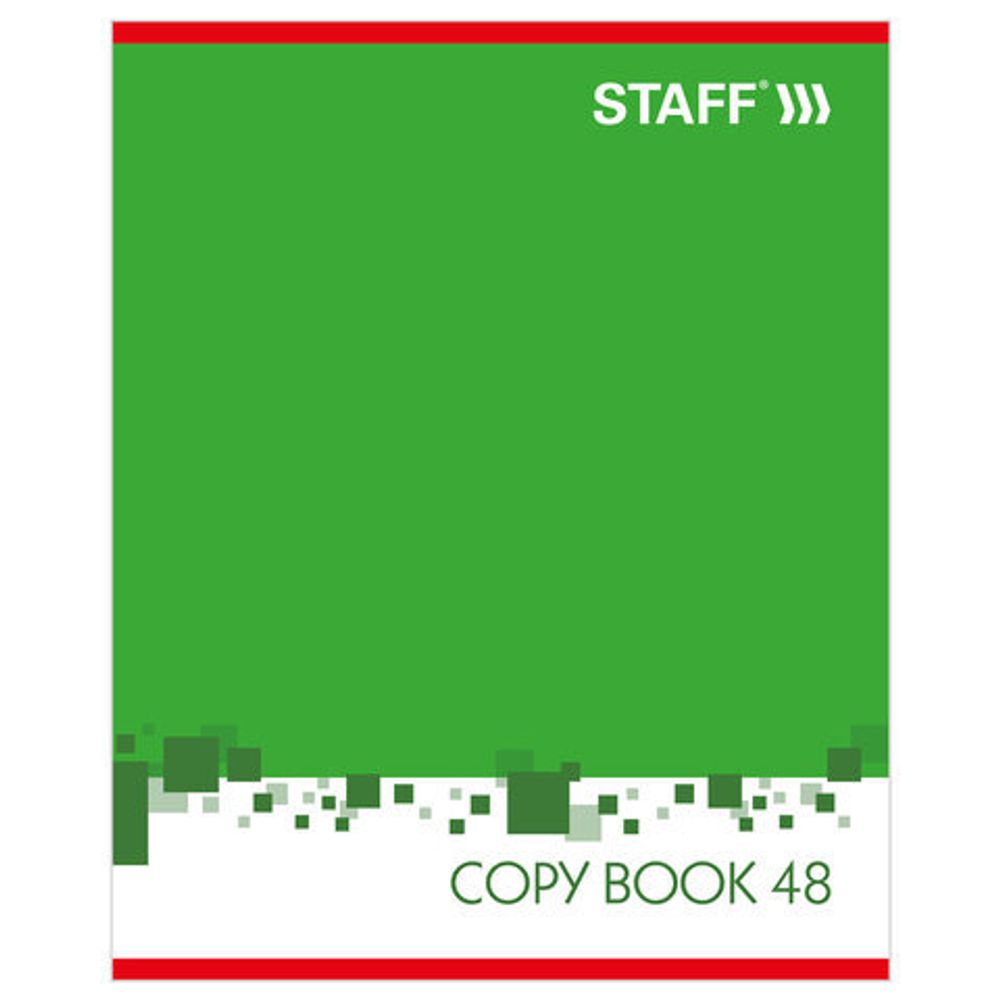 Тетрадь А5, 48 л., STAFF, клетка, офсет №2 ЭКОНОМ, обложка картон, "ОФИС", 402783