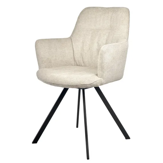 Стул Grant латте шенил на поворотном механизме