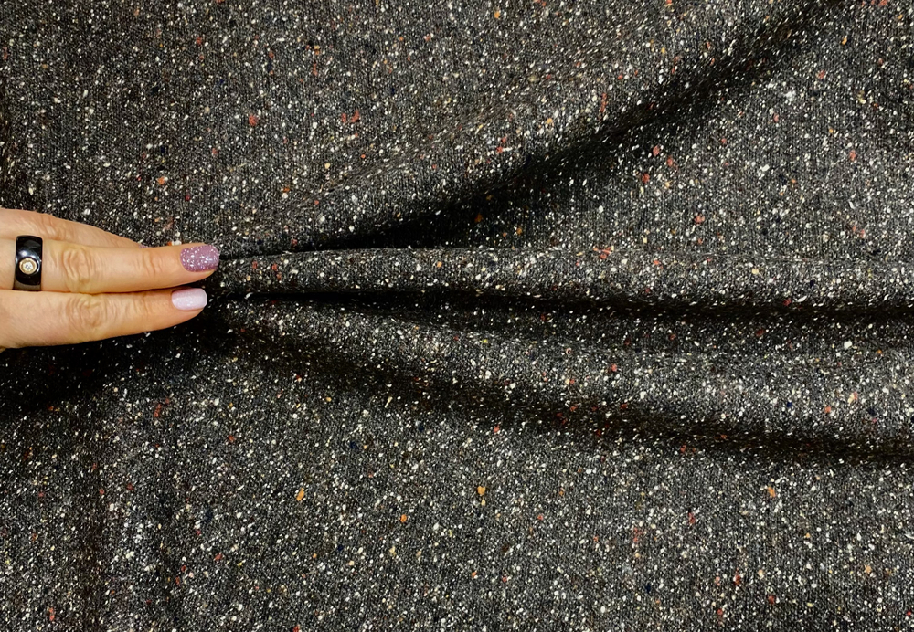 Ткань костюмная Твид (Италия) 80% шерсть 20% хлопок ш-150см -отрез 0.75м