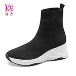 DG Stretch & Sock Boots Women"s Black/Gunmetal