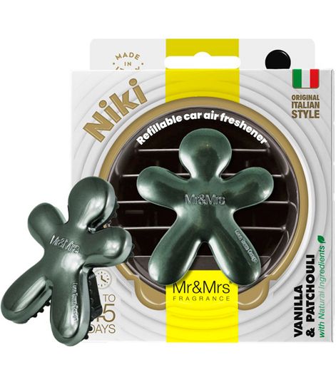 Новая машина, ароматизатор для автомобиля NIKI хромированный титан, Mr&Mrs Fragrance