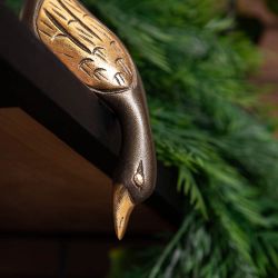 Статуэтка Гусь любопытный Мартин малый Бронза