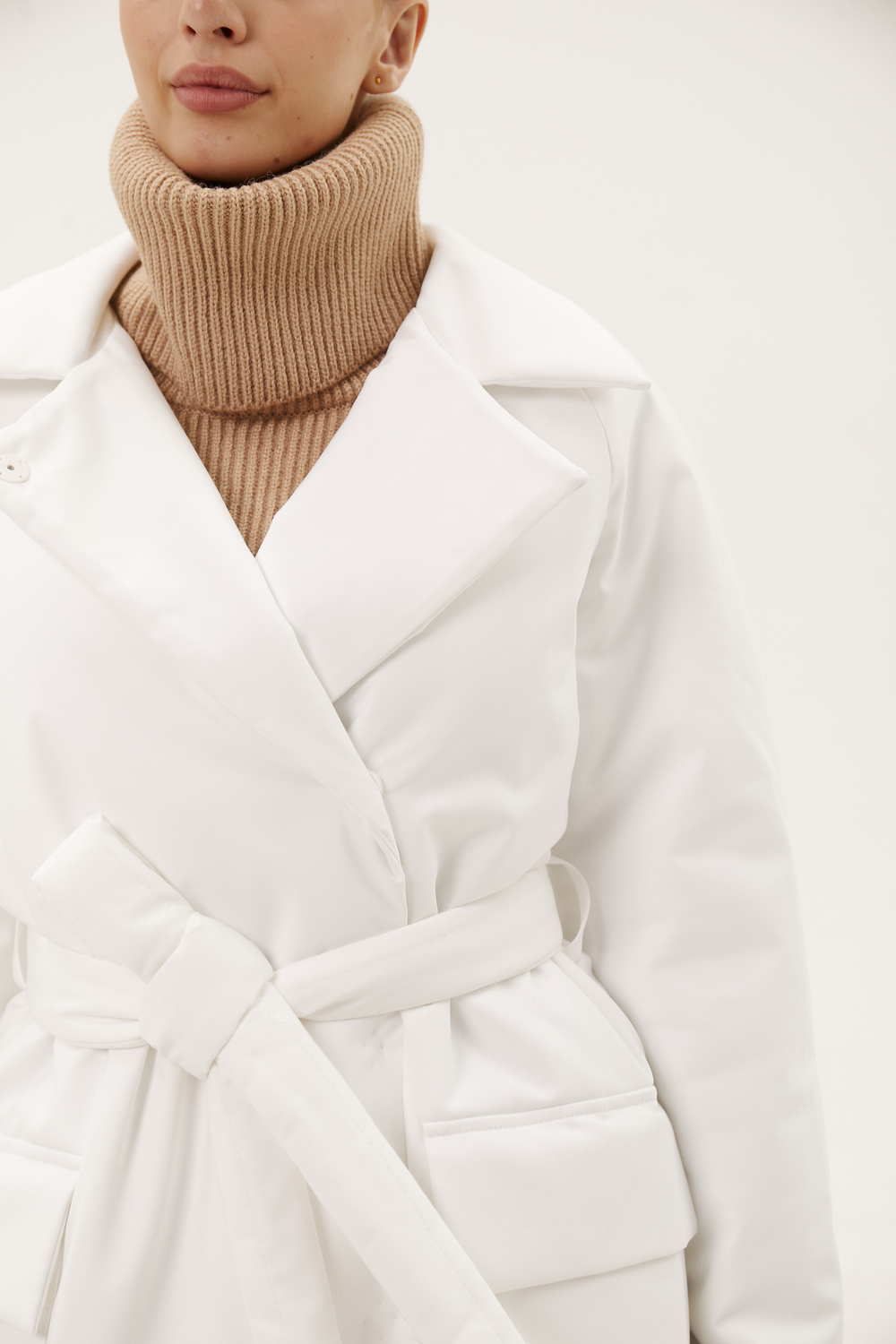 Куртка-пуховик, цвет белый, размер XS