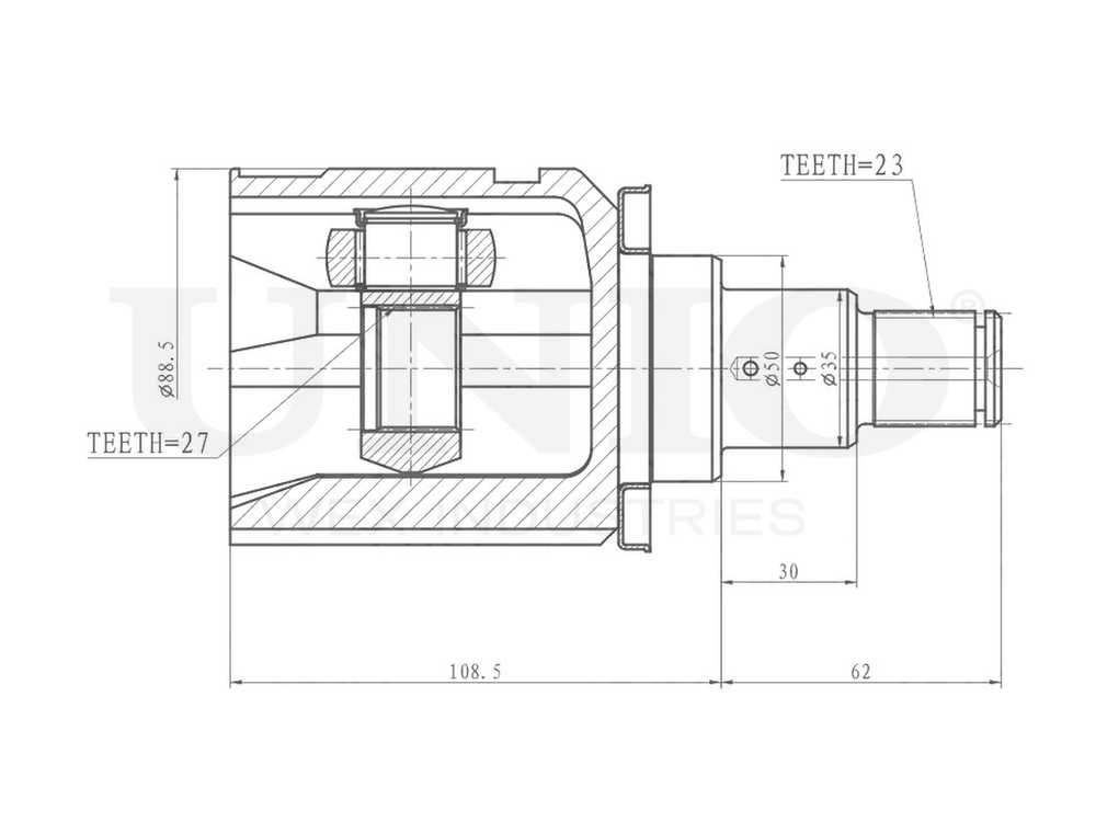 ШРУС внутренний правый UNIO CVJ-30158