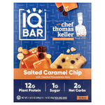 IQBAR, растительный протеиновый батончик, кусочки соленой карамели с обжаренными орехами макадамия, 12 батончиков по 45 г (1,6 унции)
