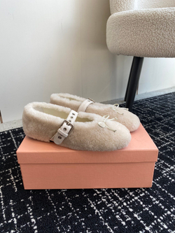 Miu Miu Shearling Ballerinas (2 colors)