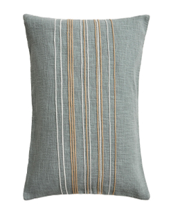 Zara Home наволочка декоративная из хлопка, бирюзовый, в полоску, 40x60 см