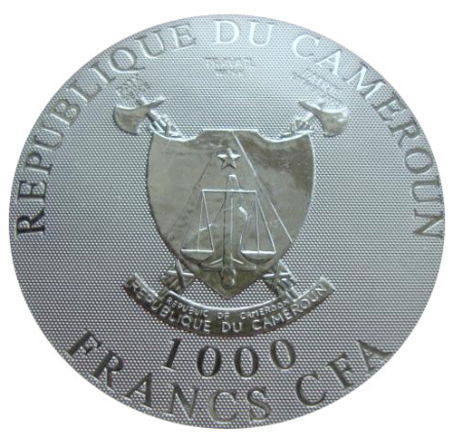 Камерун 1000 франков 2010 Ангел любви СЕРЕБРО
