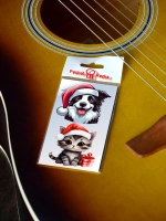 Стикеры - Новогодний пёс и котенок