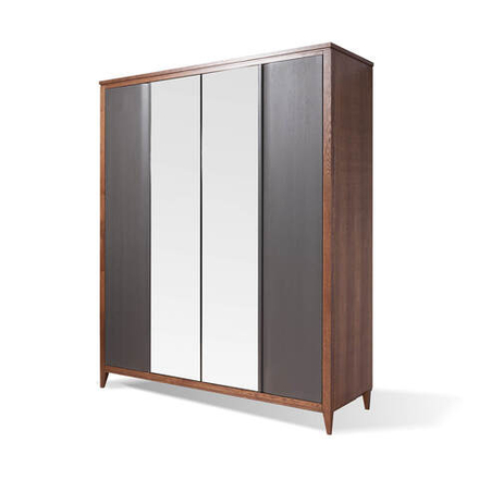 АСПЕН Шкаф для одежды 4- дв. ГМ 8221-10/дуб (АНТРАЦИТ/ТАБАК)