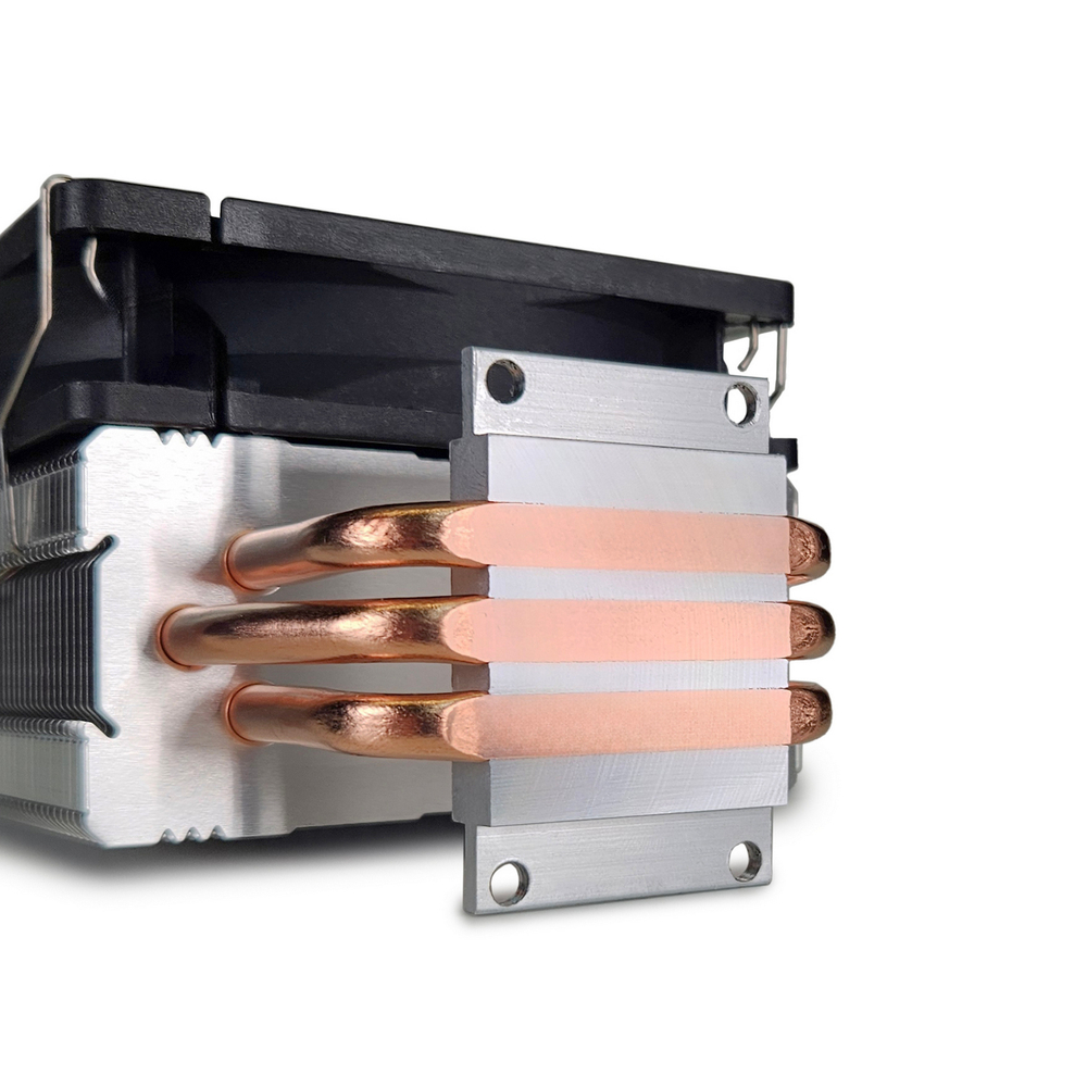 Кулер для CPU BaseTech 903SC, 1х92мм, 800-2400rpm, 4-pin, Al+Cu, серебристый-черный, 44CFM, 23дБ, 3-PIPE(прямой контакт), TDP 130Вт, INTEL 1700/1200/115x/2011, AMD AM5/AM4/AM3(+)/AM2(+)/FM2(+) (BT-903SC)