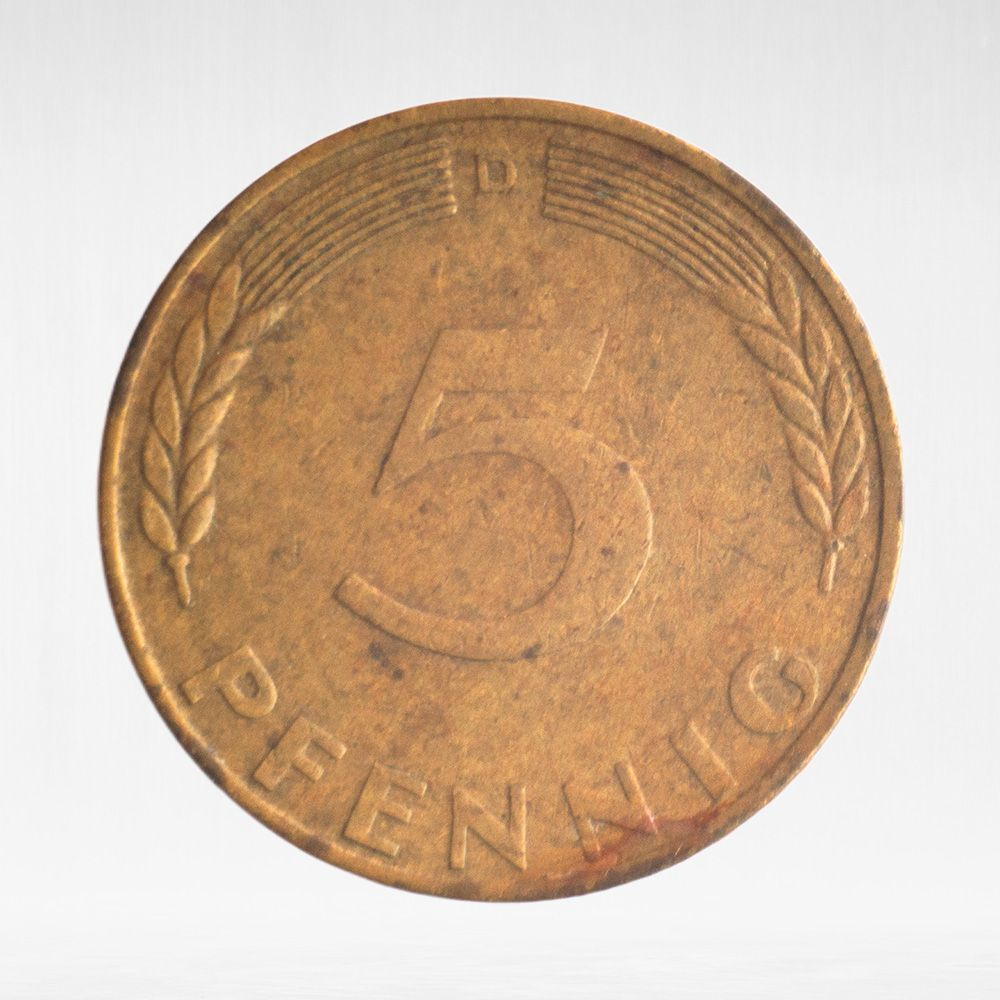 Germany, 5 Pfennigs, 1970, (Munich Mint - "D"), VF