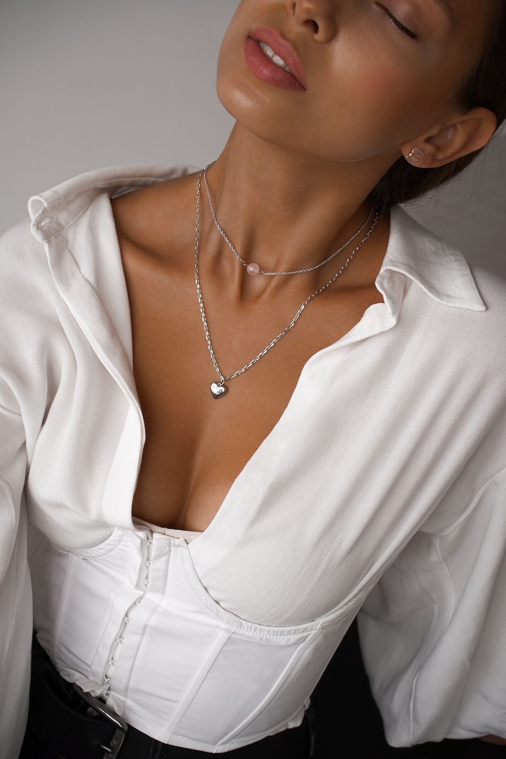 Колье с сердцем Bubble