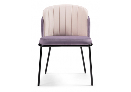 Стул на металлокаркасе Woodville Сиолим сливовый, кремовый, черный глянец