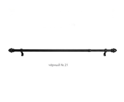Мини-карниз Кафе, цвет черный (размеры 55-85 см, 85-125 см, 125-225 см)
