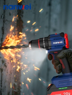 Аккумуляторный шуруповерт Nanwei NW-D8213C-4, 50 Нм, 20 В