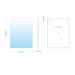 Зеркало MIXLINE "Алмина" 600*800 (ШВ) сенсорный выключатель, светодиодная подсветка