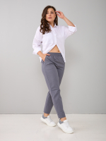 Брюки Бдж-129/темносерый-джинс