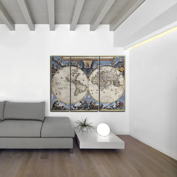 Модульная картина "Карта мира"