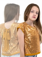 Блузка топ с пайетками для девочки