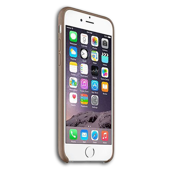 Apple Leather Case Olive Brown (оливковый) MGQR2ZM/A