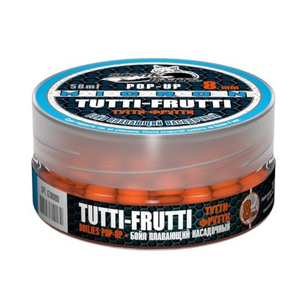 Бойлы насад. плав. Sonik Baits 8мм TUTTI FRUTTI MICRON Fluo Pop-ups 50мл