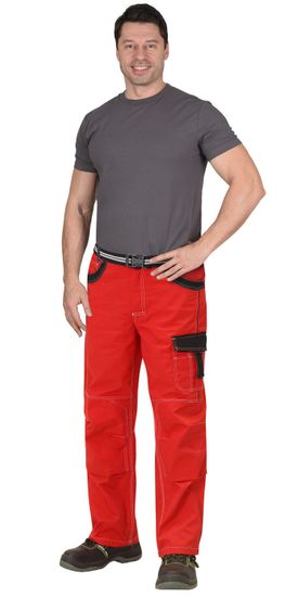 Брюки "Сириус-Престиж" (красный/черный)