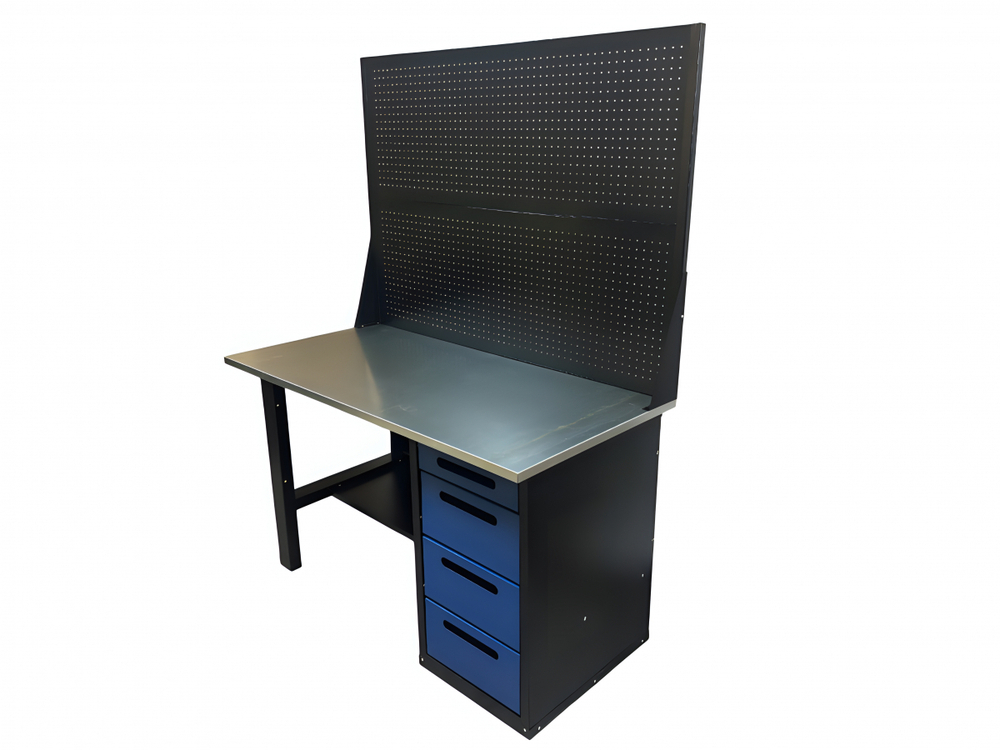 Верстак инструментальный GWT-V1400B2 Great Wolf, с двумя экранами, 4 ящика, 1400x700