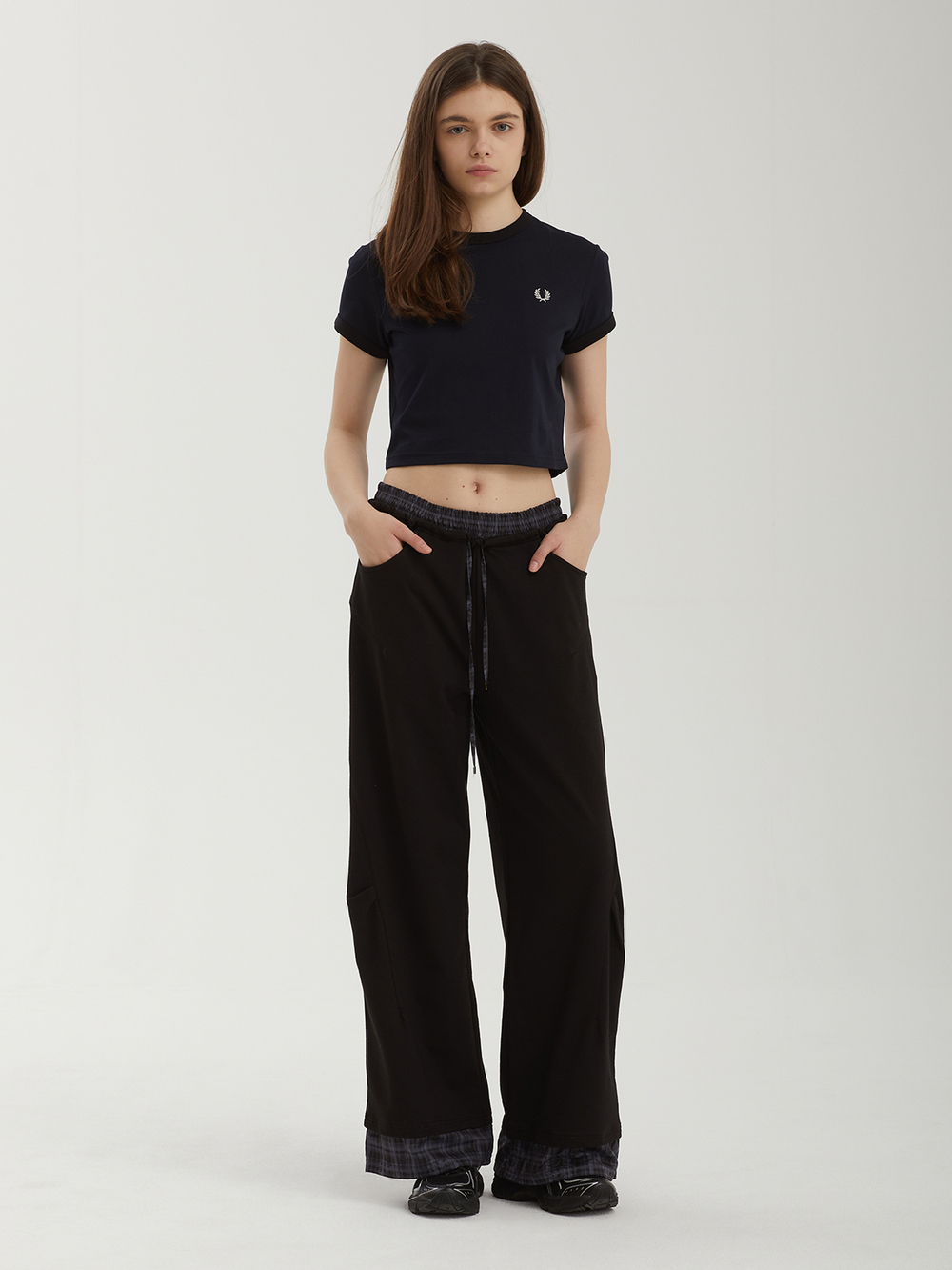 Женская Футболка Cropped Ringer