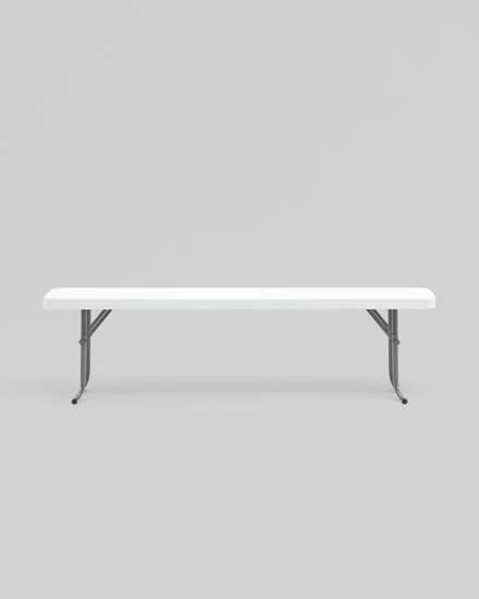 Скамейка складная 152*25*42 см белая
