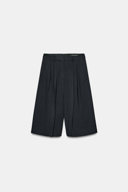 ZARA ШОРТЫ В ПОЛОСКУ С ЗАЩИПАМИ — ZW COLLECTION, ПОЛОСКИ