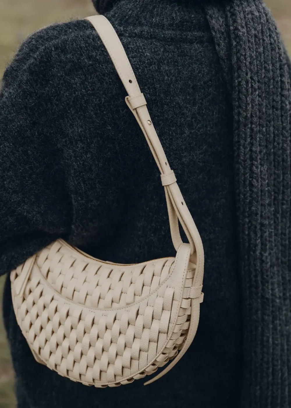 POLENE СУМКА NUMERO DIX, ЭКРЮ