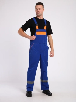 Комбинезон рабочий голубой Великан на лямках