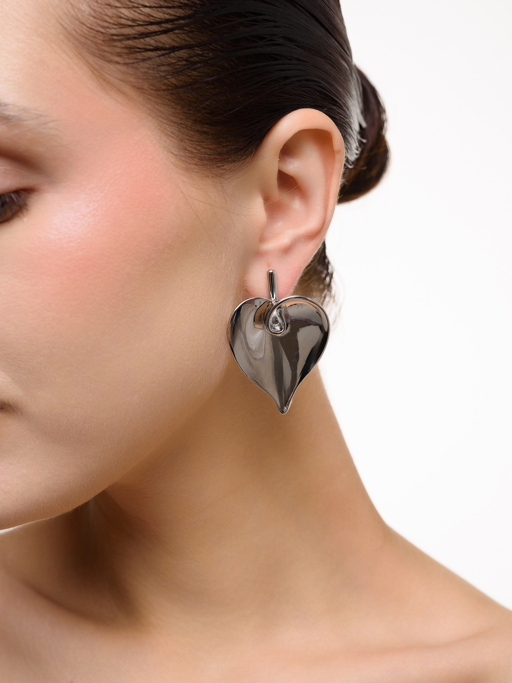 Серьги "Lily petal" Silver