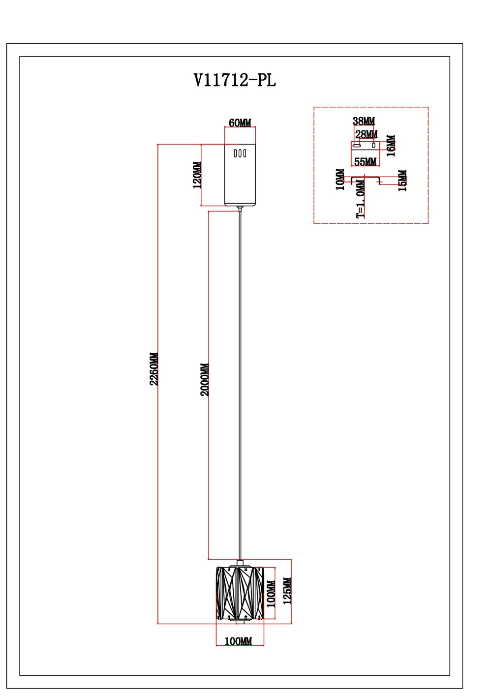 Светильник подвесной светодиодный Moderli V11712-PL Prismique