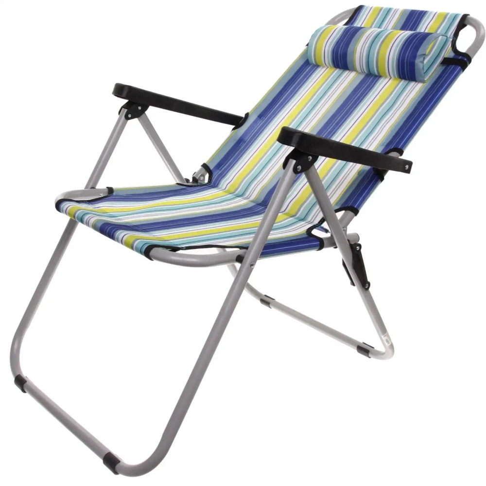 Стул 93*54*64см «Венеция» складной, с подголовником,2 положения ДоброСад