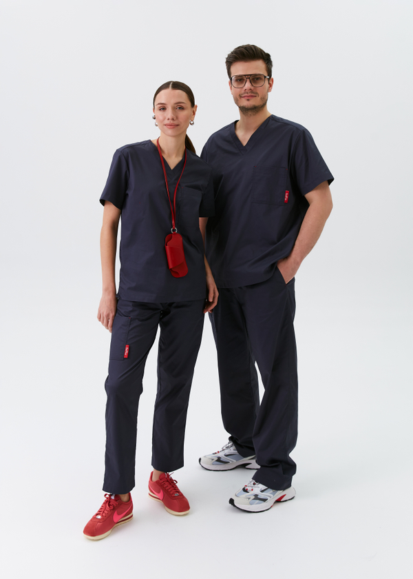 Брюки медицинские унисекс Ред Бейс, ртуть хлопок