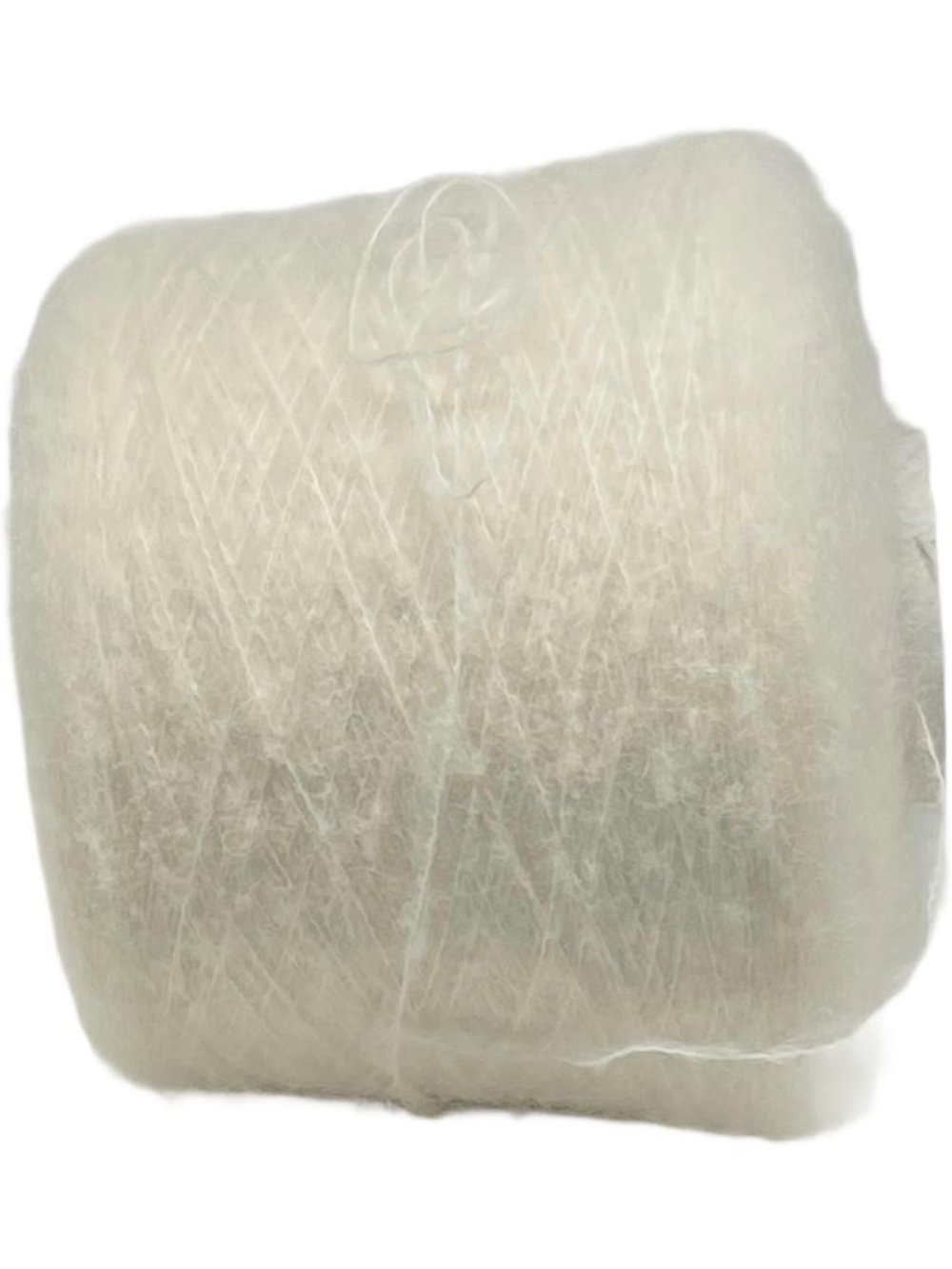 Пряжа на бобине. 235 г. Италия) 30% альпака 20% шелк 20% мохер 12% мерино 18% п/а. 100г-450м(белый)