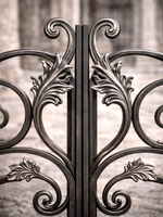 Кованый элемент лист 220 х 80 (2мм) R правый, 1 шт.