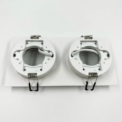 Светильник спот потолочный встраиваемый GX5.3 двойной, точечный белый светодиодный